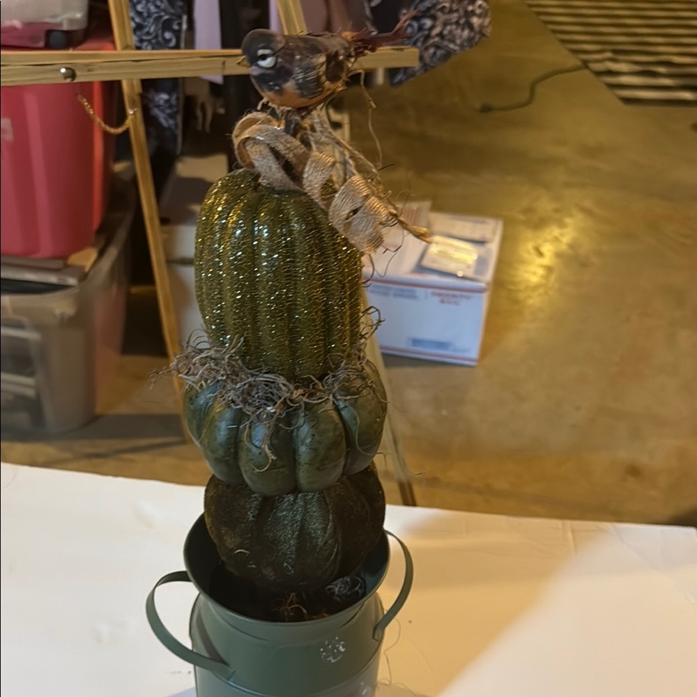 Festive Green Glitter Holiday Decor